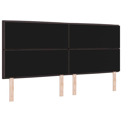 vidaXL Kopfteil mit Kopfteil Dunkelbraun 200 cm Kunstleder