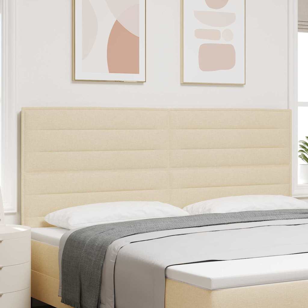 vidaXL Kopfteil mit Kopfteil Creme 200 cm Kunstleder