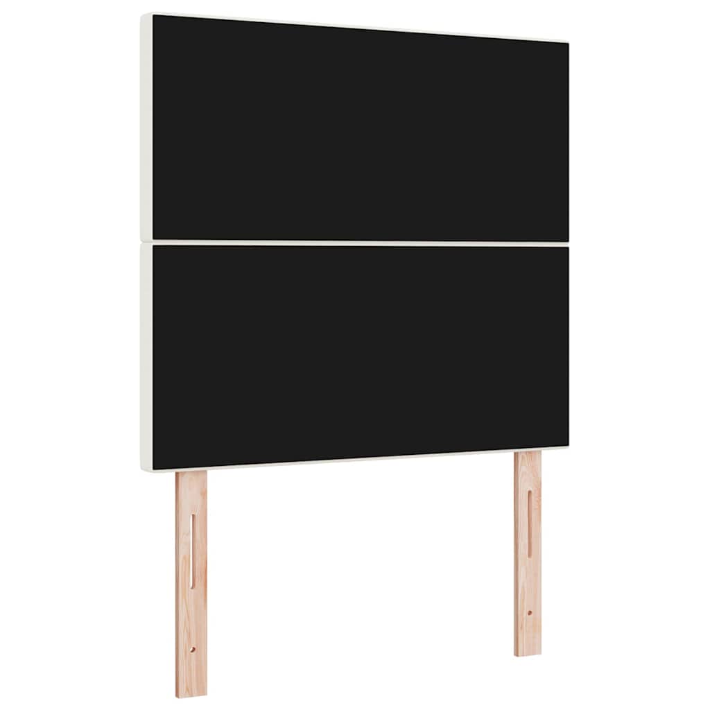 vidaXL Kopfteil mit Kopfteil Creme 80 cm Kunstleder
