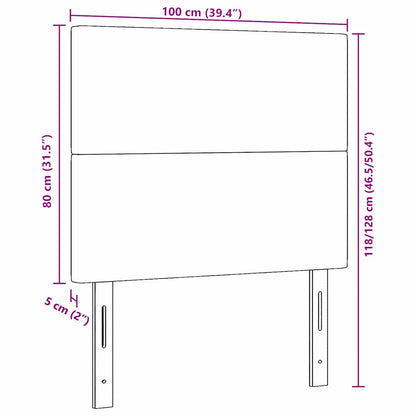 Kopfteil Creme 100 cm Cordstoff