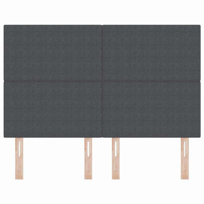 vidaXL Kopfteil mit Kopfteil Dunkelgrau 144 cm Kunstleder