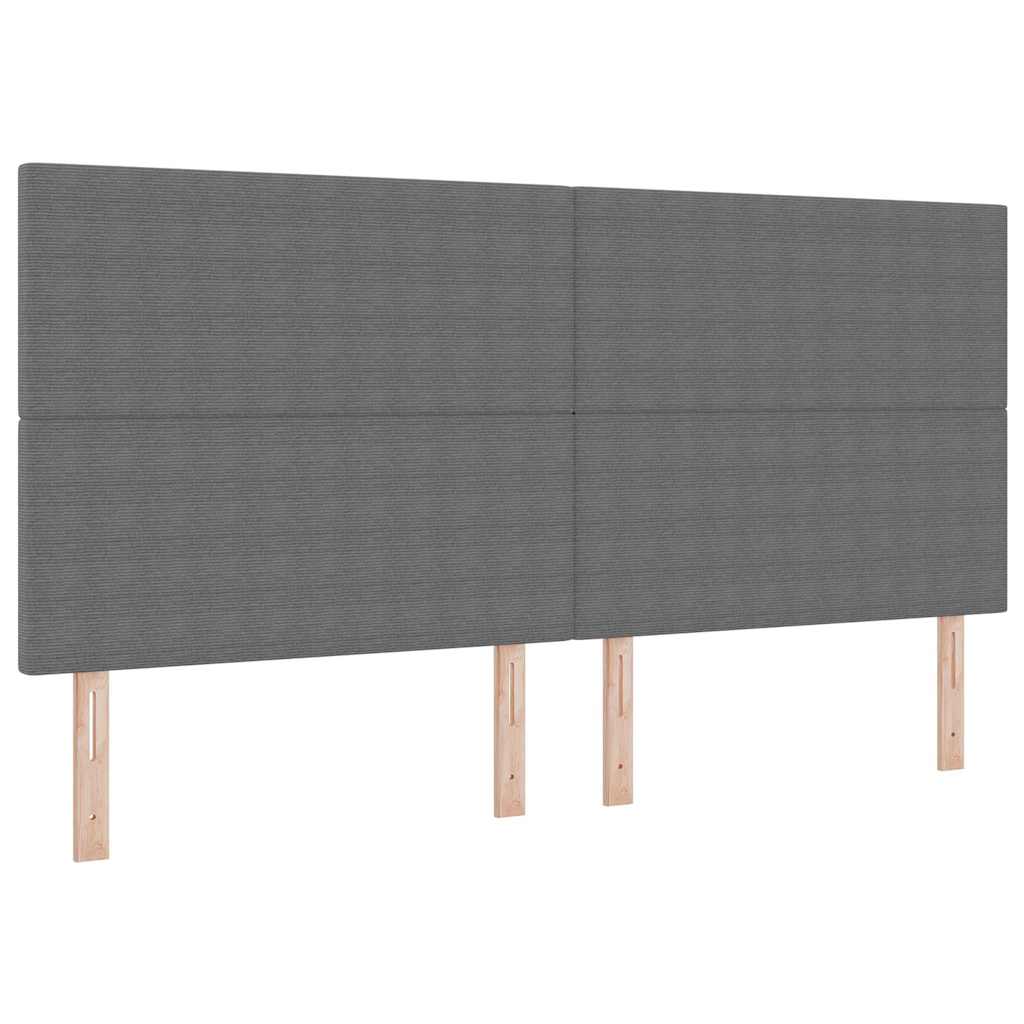 vidaXL Kopfteil mit Kopfteil Hellgrau 200 cm Kunstleder
