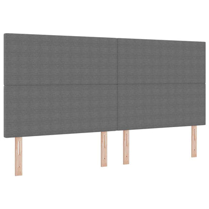 vidaXL Kopfteil mit Kopfteil Hellgrau 200 cm Kunstleder