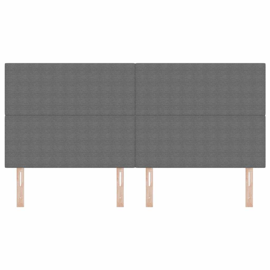 vidaXL Kopfteil mit Kopfteil Hellgrau 200 cm Kunstleder