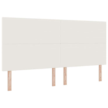 vidaXL Kopfteil mit Kopfteil Creme 200 cm Kunstleder