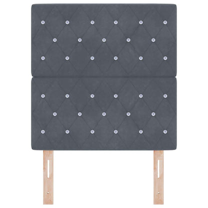vidaXL Kopfteil mit Kopfteil Dunkelgrau 80 cm Kunstleder