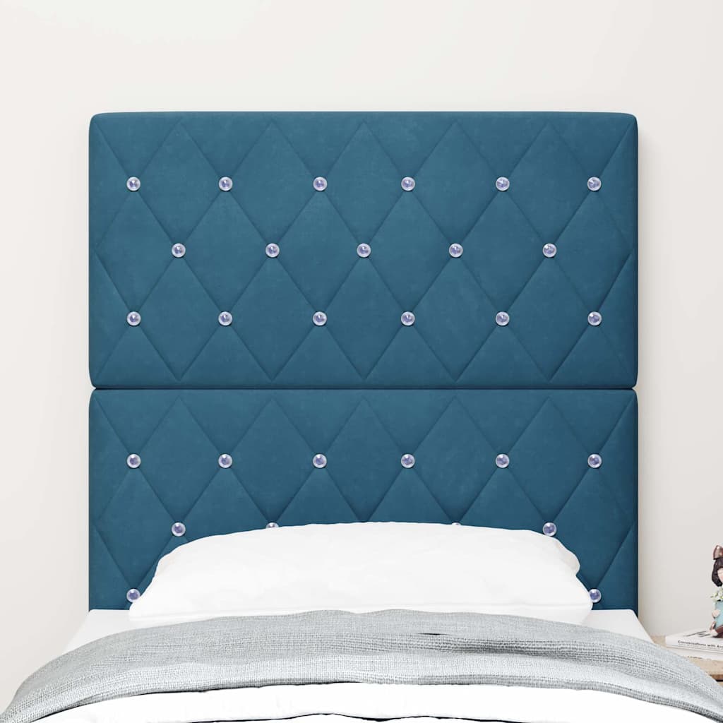 vidaXL Kopfteil mit Kopfteil Dunkelblau 80 cm Kunstleder