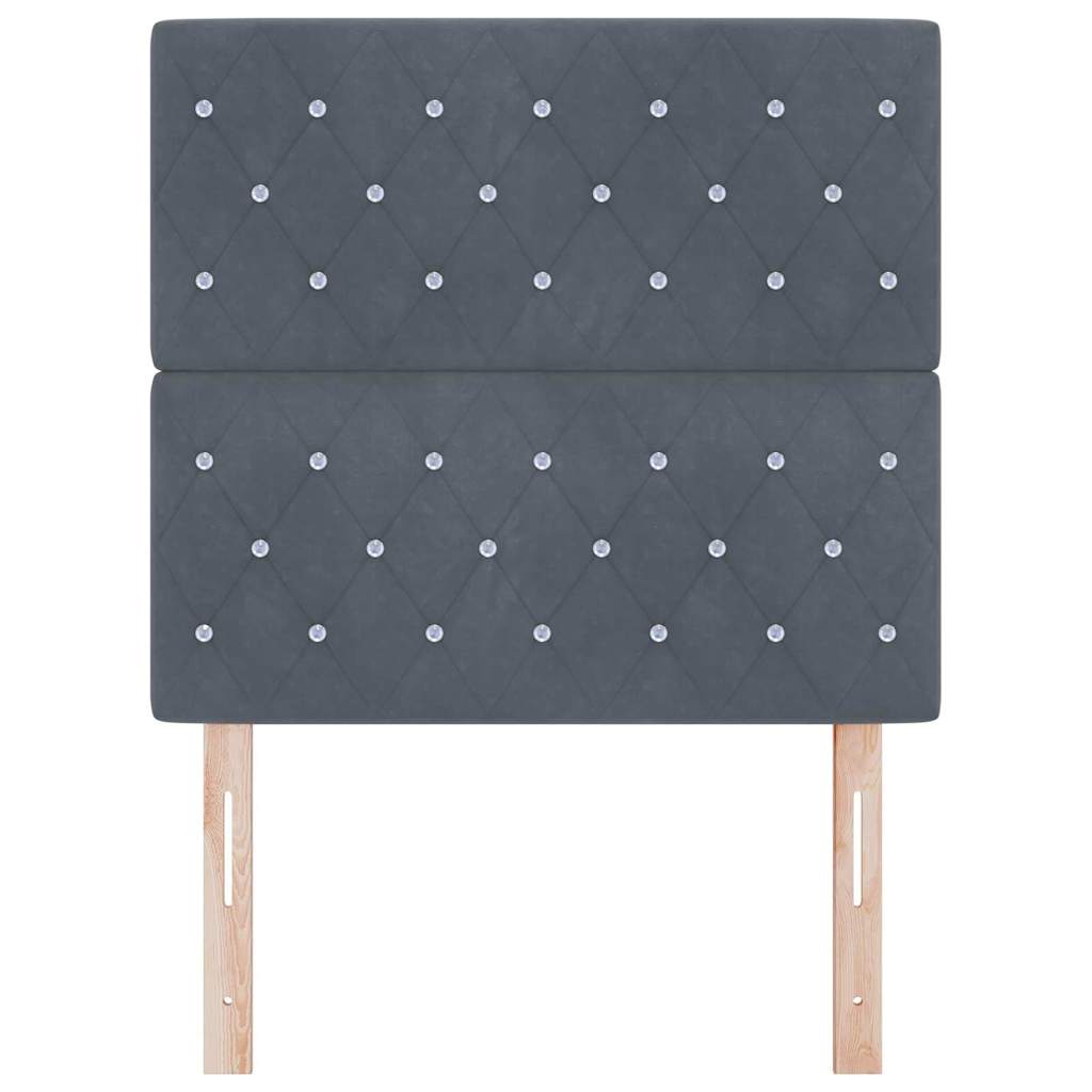 vidaXL Kopfteil mit Kopfteil Dunkelgrau 90 cm Kunstleder