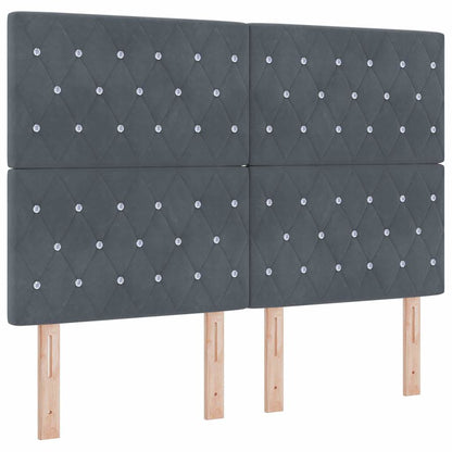 vidaXL Kopfteil mit Kopfteil Dunkelgrau 144 cm Kunstleder