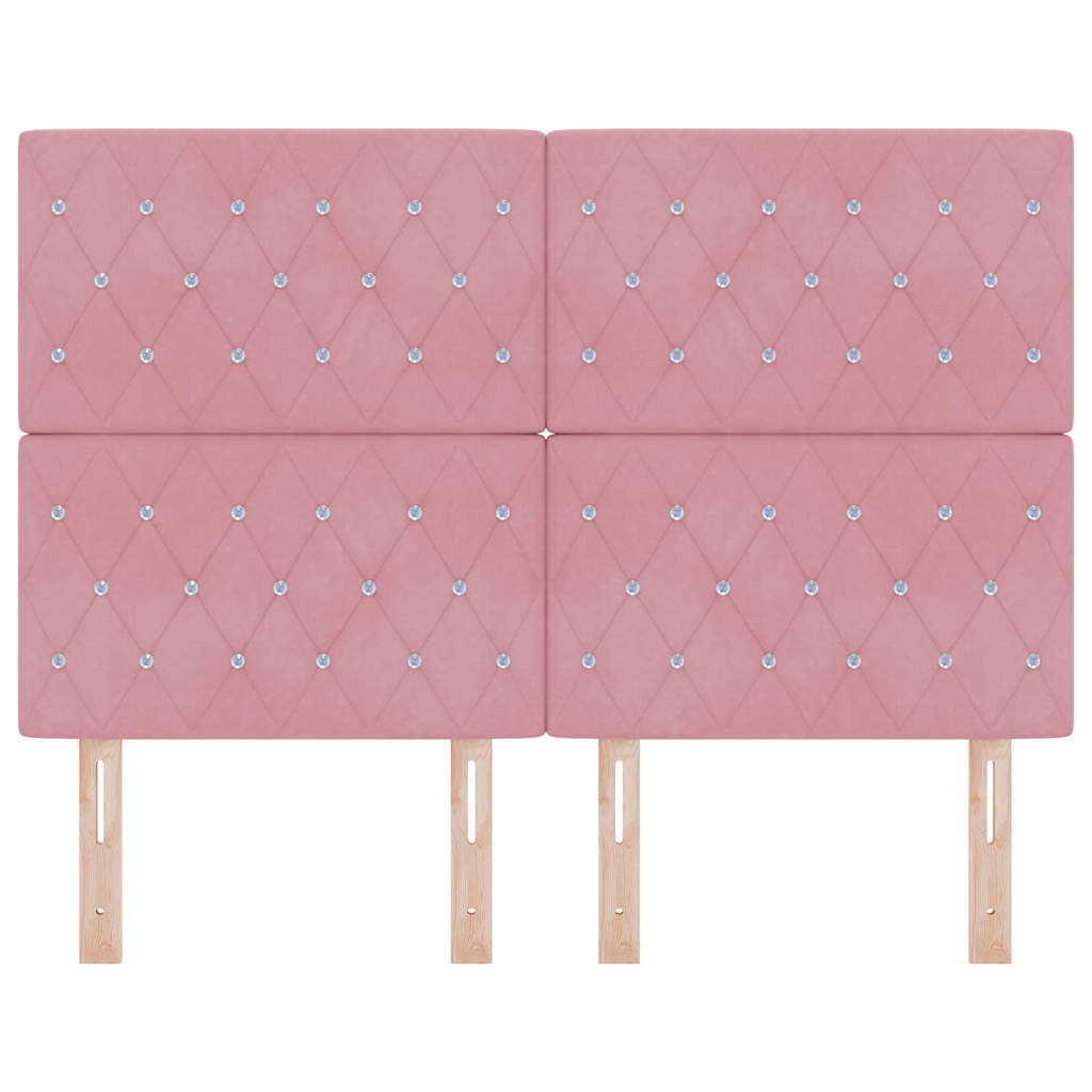 vidaXL Kopfteil mit Kopfteil Rosa 144 cm Kunstleder