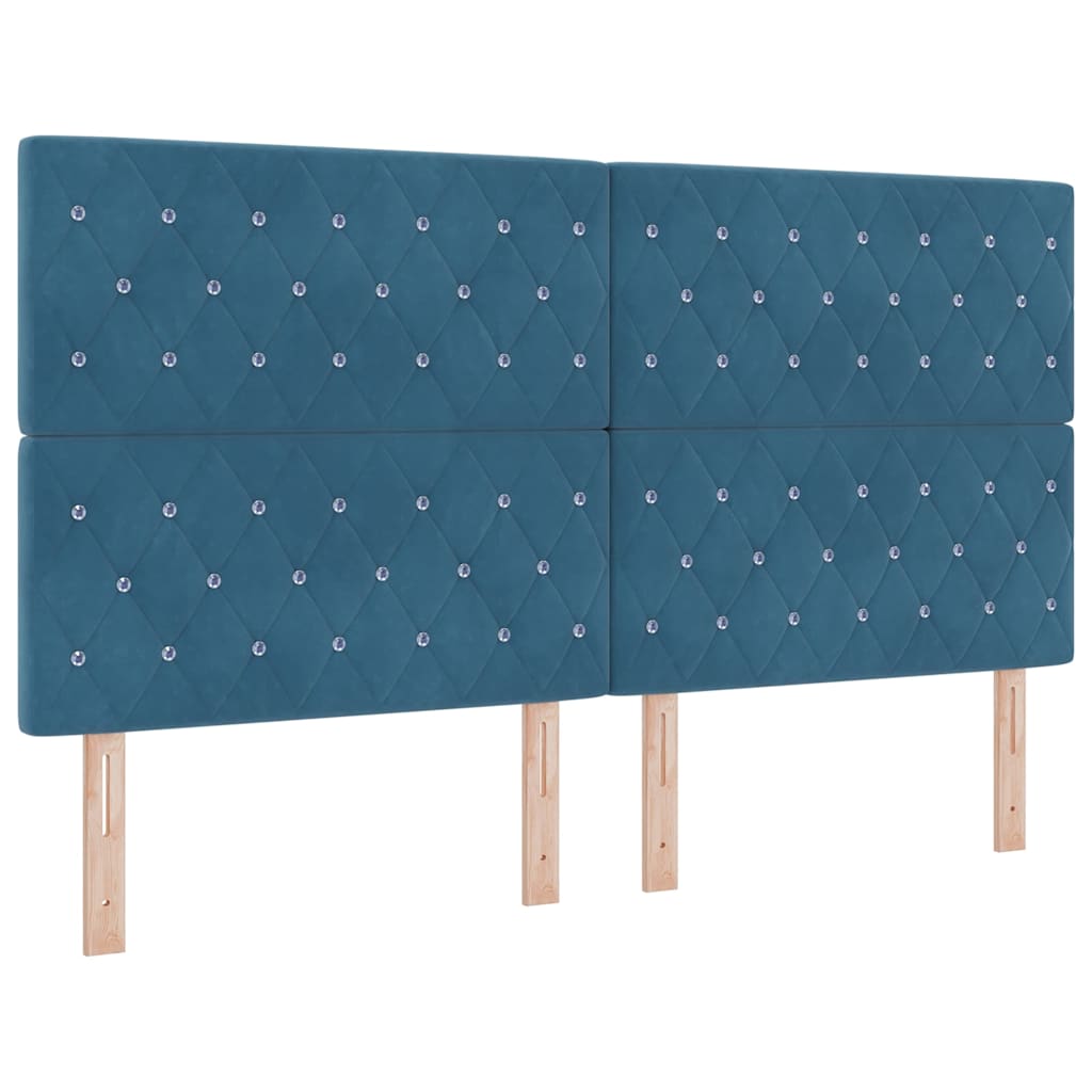 vidaXL Kopfteil mit Kopfteil Dunkelblau 180 cm Kunstleder