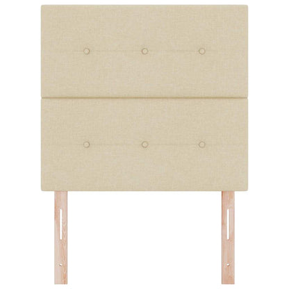 vidaXL Kopfteil mit Kopfteil Creme 80 cm Kunstleder