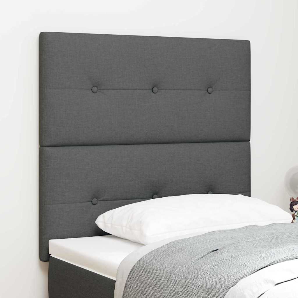 vidaXL Kopfteil mit Kopfteil Dunkelgrau 90 cm Kunstleder