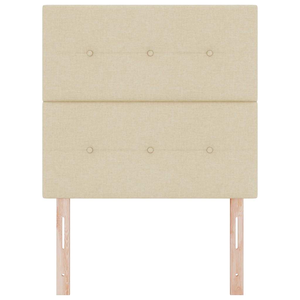 vidaXL Kopfteil mit Kopfteil Creme 90 cm Kunstleder