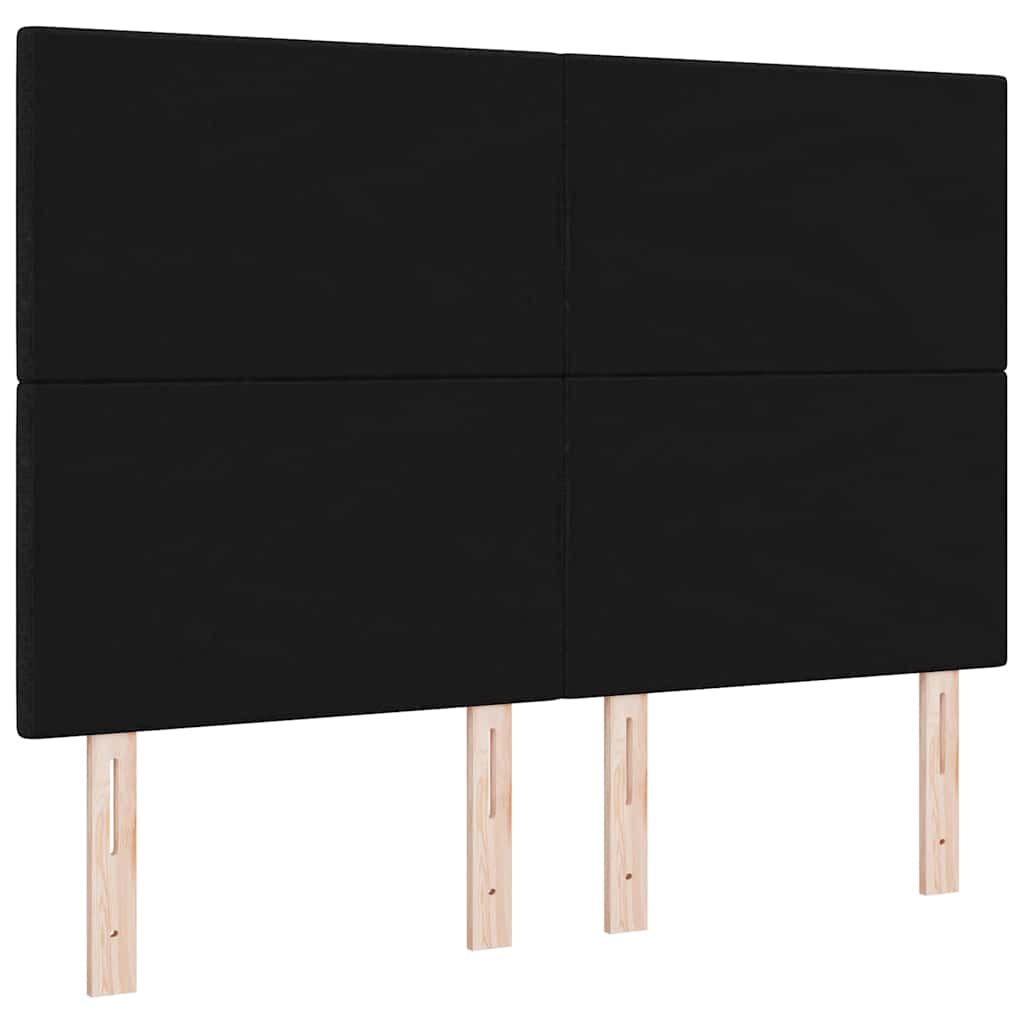 vidaXL Kopfteil mit Kopfteil Schwarz 144 cm Kunstleder