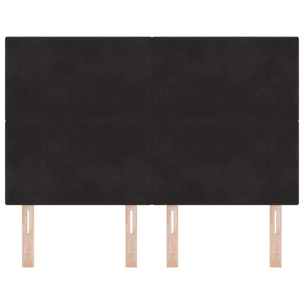 vidaXL Kopfteil mit Kopfteil Schwarz 144 cm Kunstleder