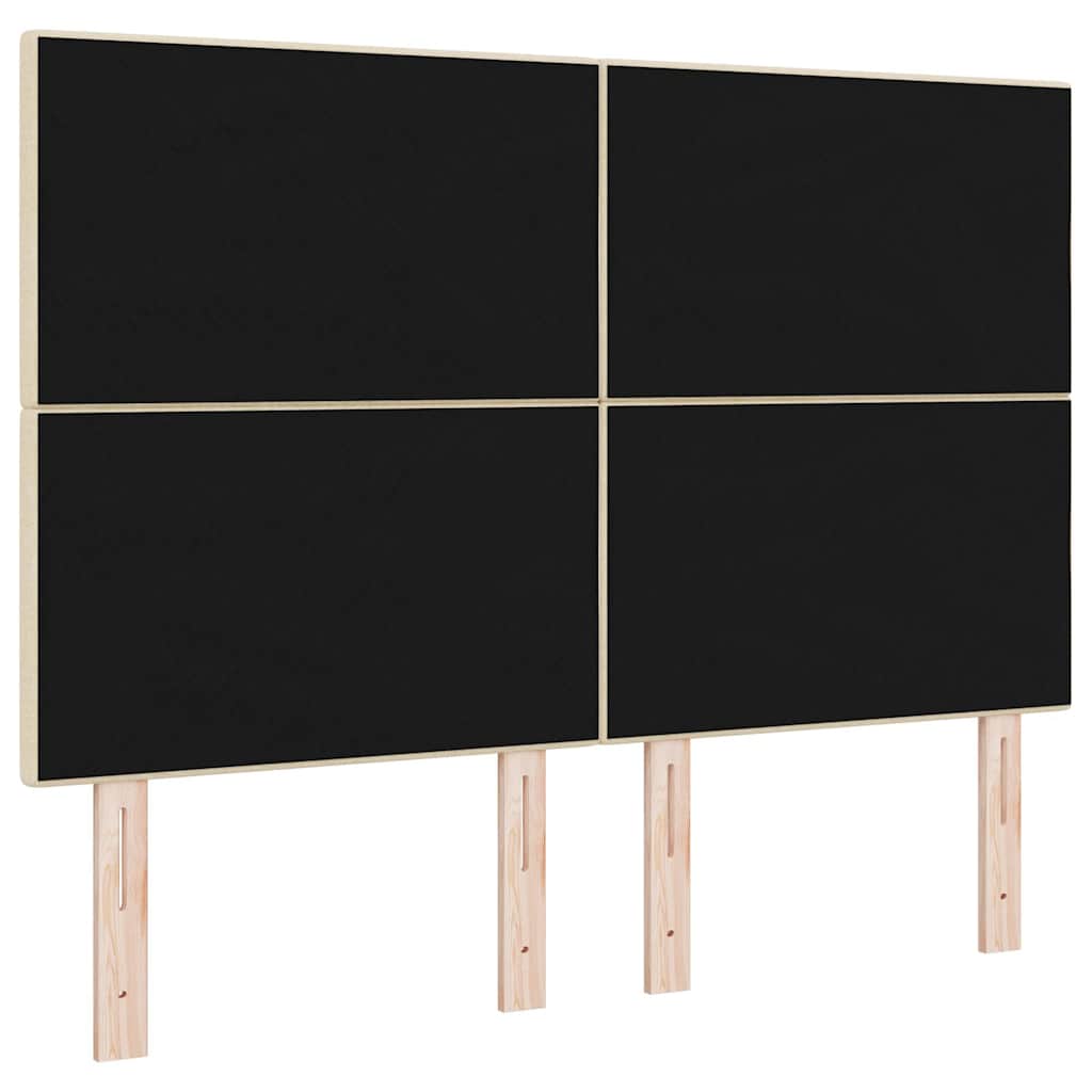 vidaXL Kopfteil mit Kopfteil Creme 160 cm Kunstleder
