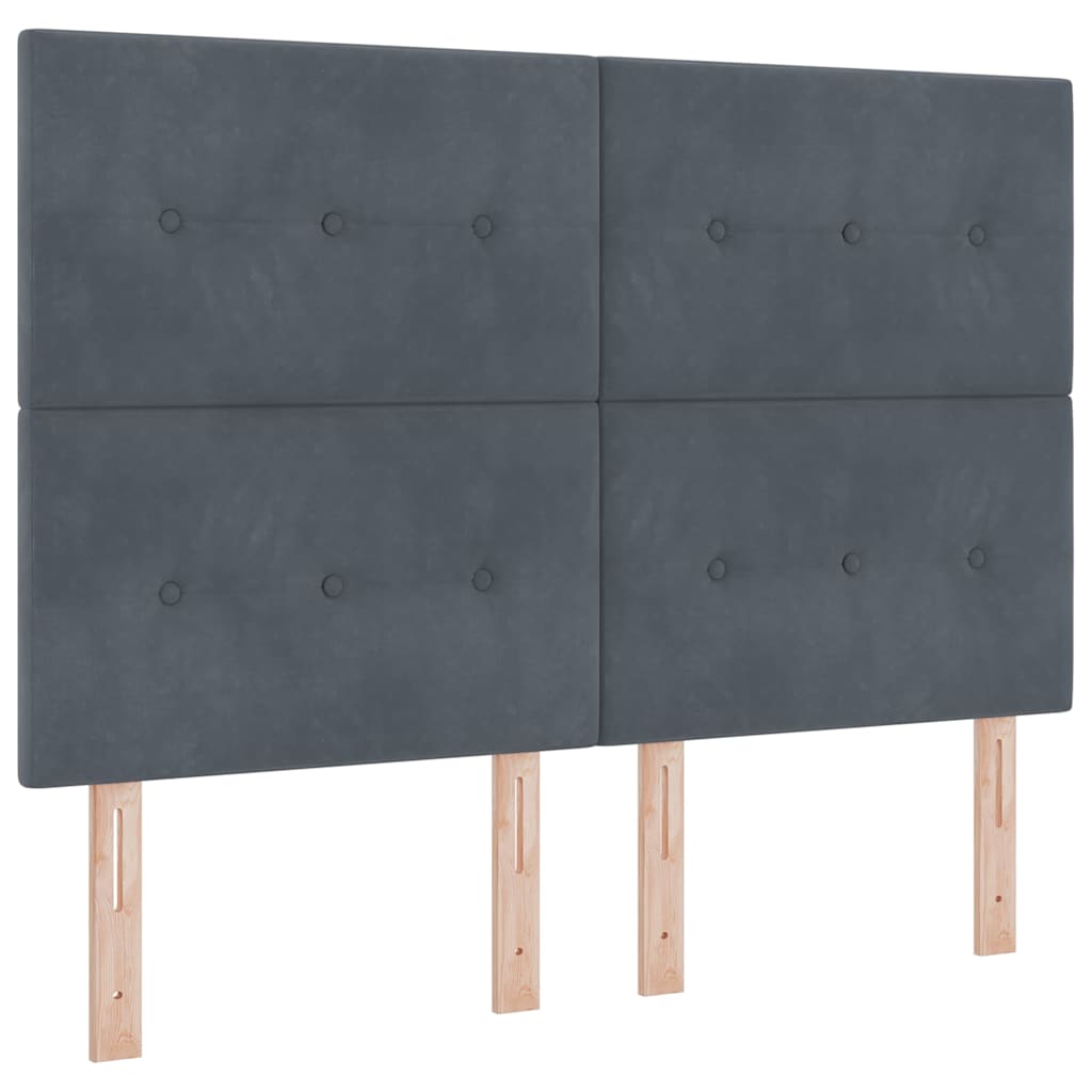vidaXL Kopfteil mit Kopfteil Dunkelgrau 160 cm Kunstleder