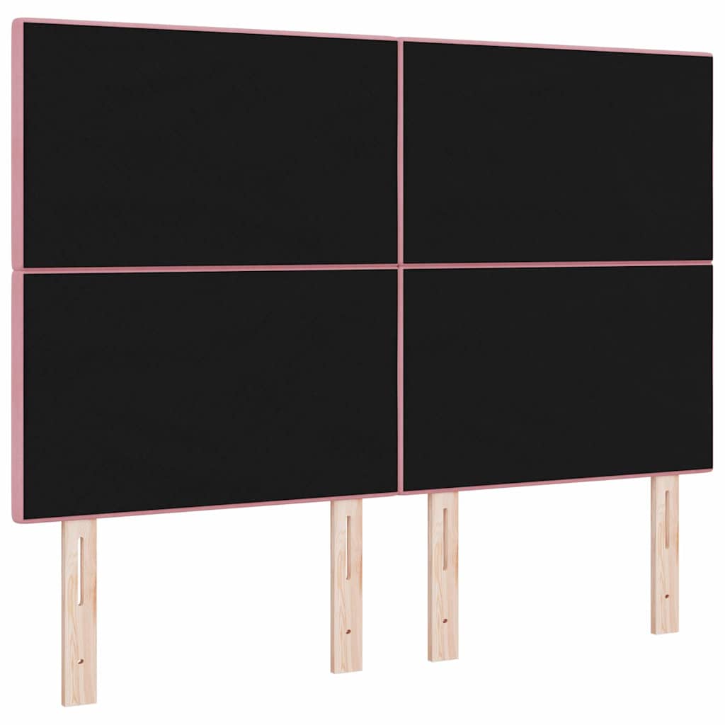 vidaXL Kopfteil mit Kopfteil Rosa 160 cm Kunstleder