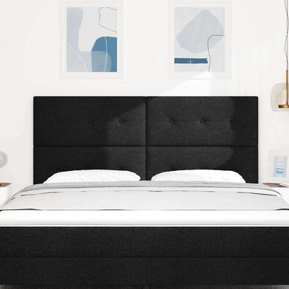 Höhenverstellbares Kopfteil mit Kopfteil Schwarz 180 cm Stoff