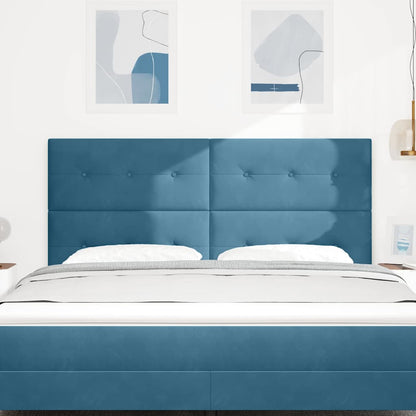 vidaXL Kopfteil mit Kopfteil Dunkelblau 180 cm Kunstleder