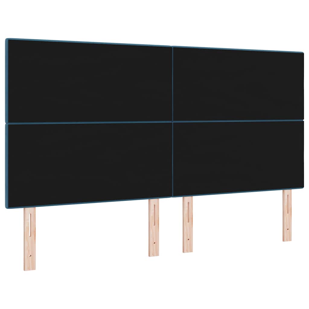 vidaXL Kopfteil mit Kopfteil Dunkelblau 180 cm Kunstleder