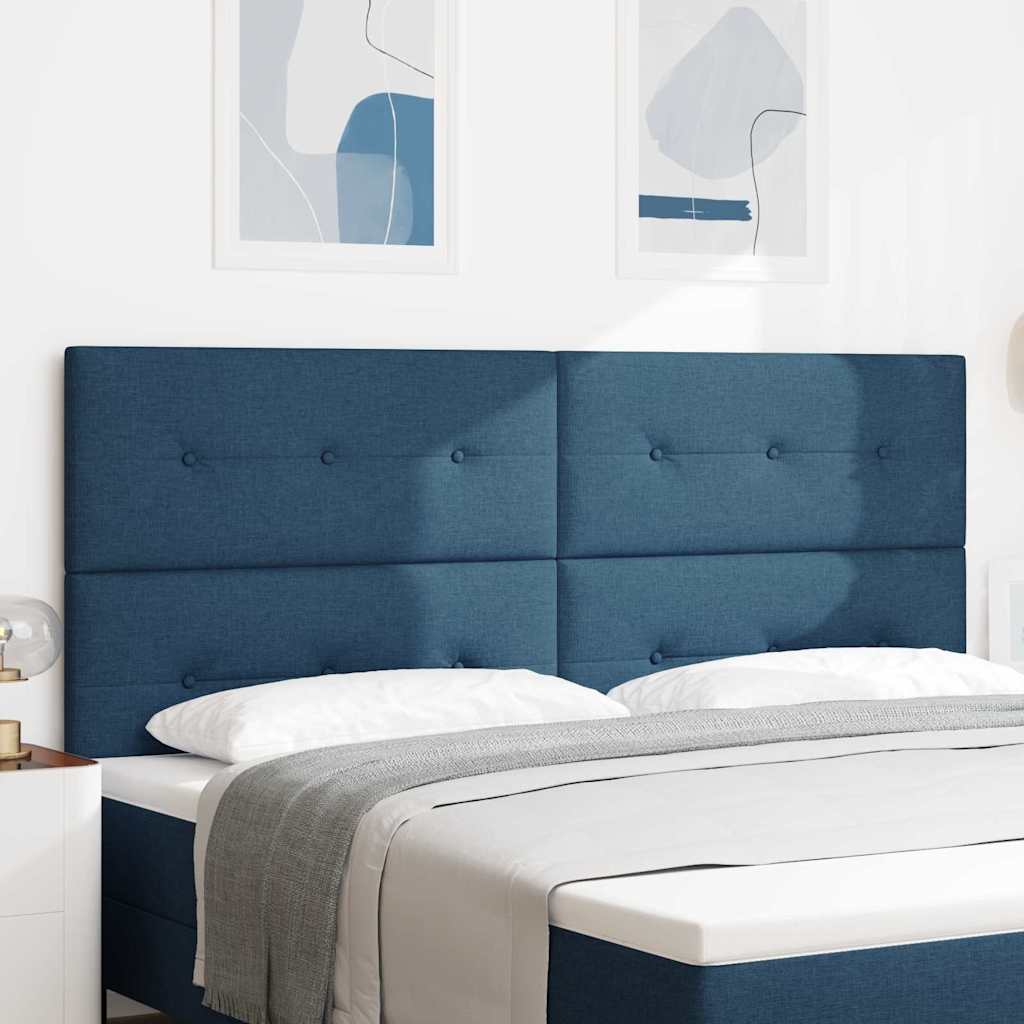 vidaXL Kopfteil mit Kopfteil Blau 200 cm Kunstleder