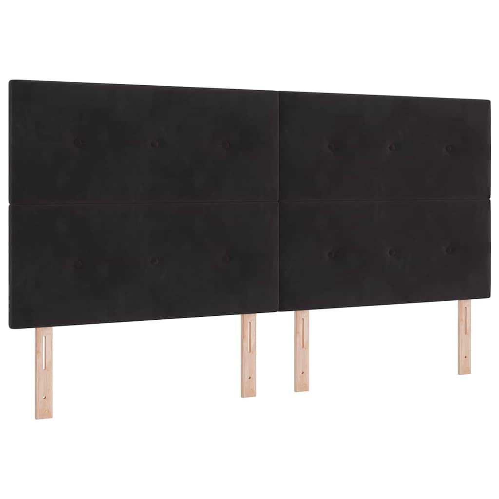 vidaXL Kopfteil mit Kopfteil Schwarz 200 cm Kunstleder