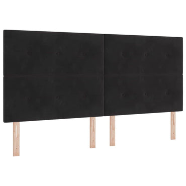 vidaXL Kopfteil mit Kopfteil Schwarz 200 cm Kunstleder