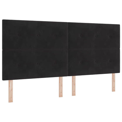 vidaXL Kopfteil mit Kopfteil Schwarz 200 cm Kunstleder