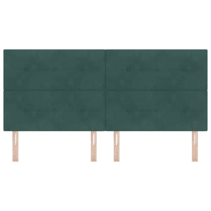 vidaXL Kopfteil mit Kopfteil Dunkelgrün 200 cm Kunstleder