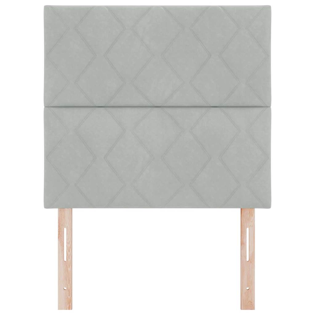vidaXL Kopfteil mit Kopfteil Hellgrau 90 cm Samt