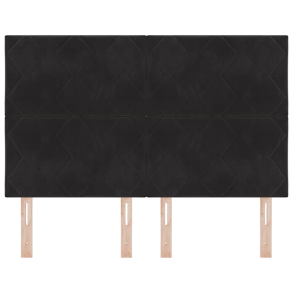 vidaXL Kopfteil mit Kopfteil Schwarz 144 cm Samt