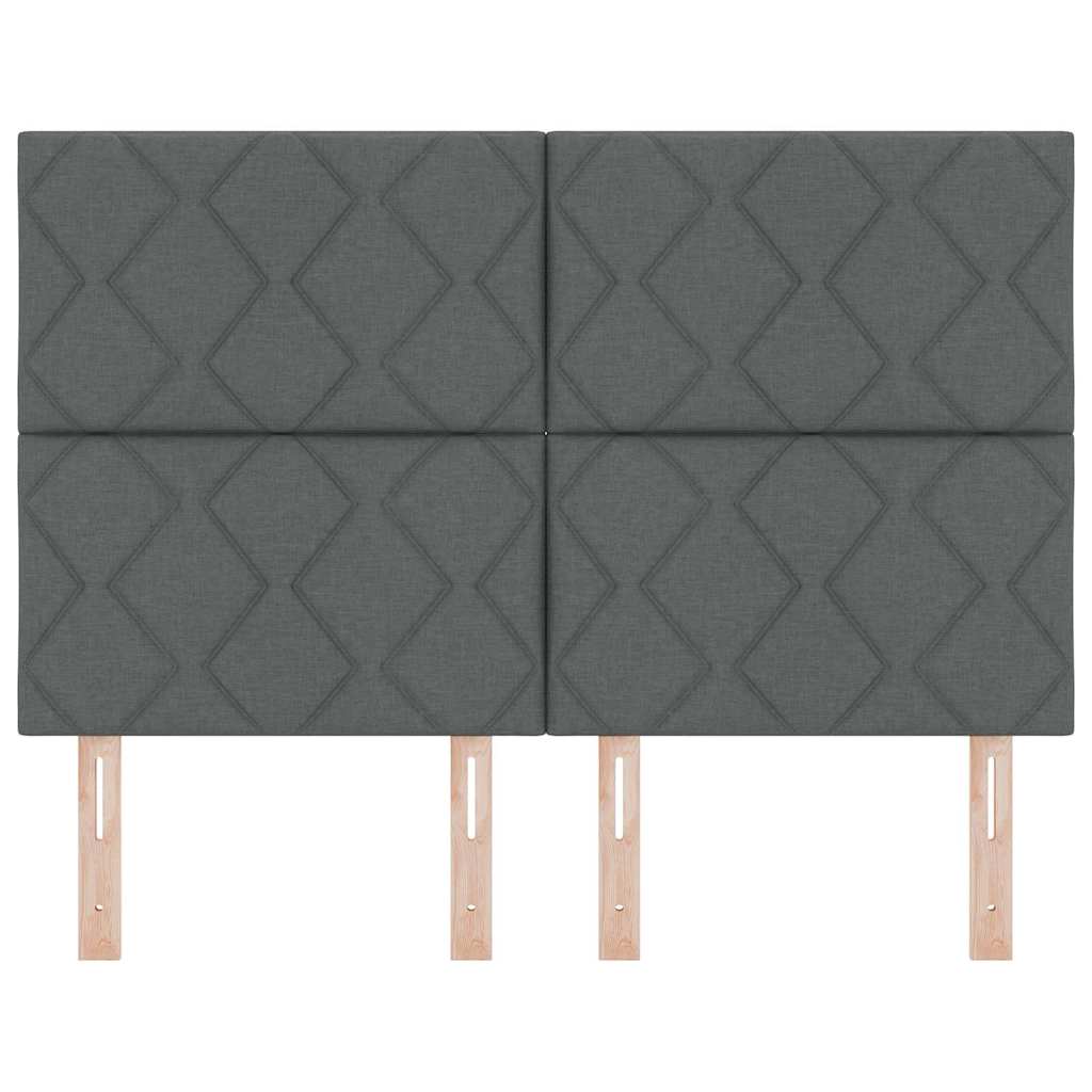 vidaXL Kopfteil mit Kopfteil Dunkelgrau 160 cm Kunstleder
