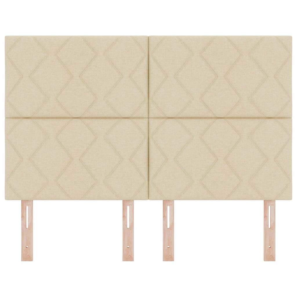 vidaXL Kopfteil mit Kopfteil Creme 160 cm Kunstleder