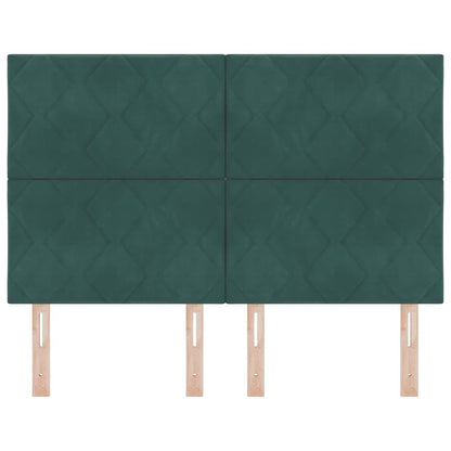 vidaXL Kopfteil mit Kopfteil Dunkelgrün 160 cm Samt
