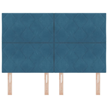 vidaXL Kopfteil mit Kopfteil Dunkelblau 160 cm Samt