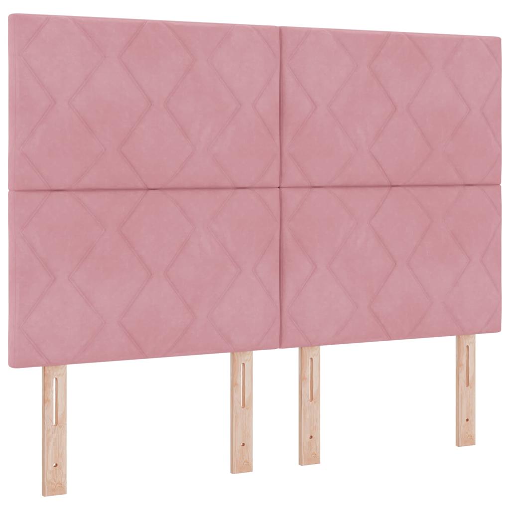 vidaXL Kopfteil mit Kopfteil Rosa 160 cm Samt
