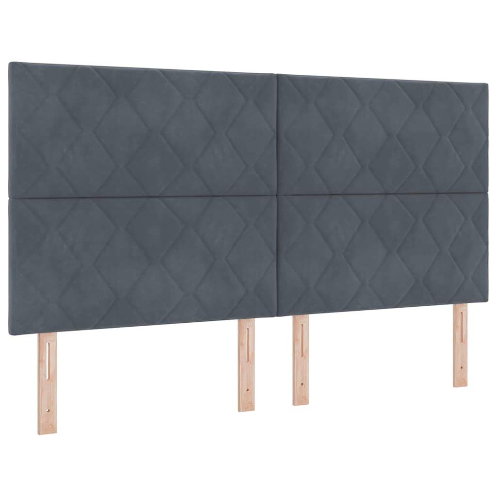 vidaXL Kopfteil mit Kopfteil Dunkelgrau 180 cm Samt