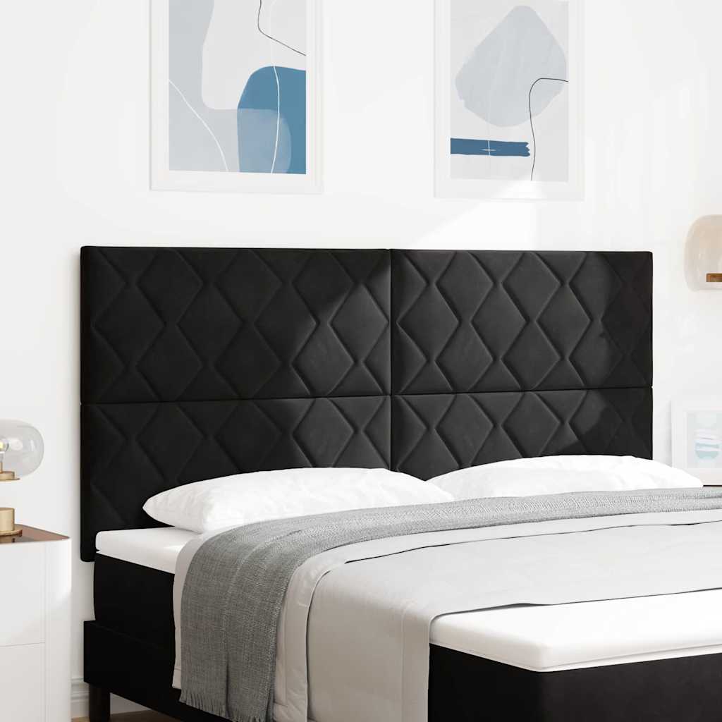 vidaXL Kopfteil mit Kopfteil Schwarz 180 cm Samt