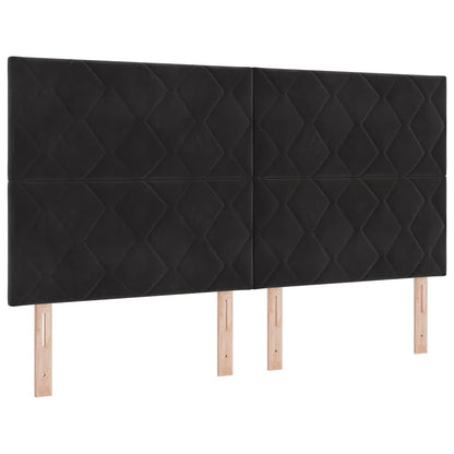 vidaXL Kopfteil mit Kopfteil Schwarz 180 cm Samt