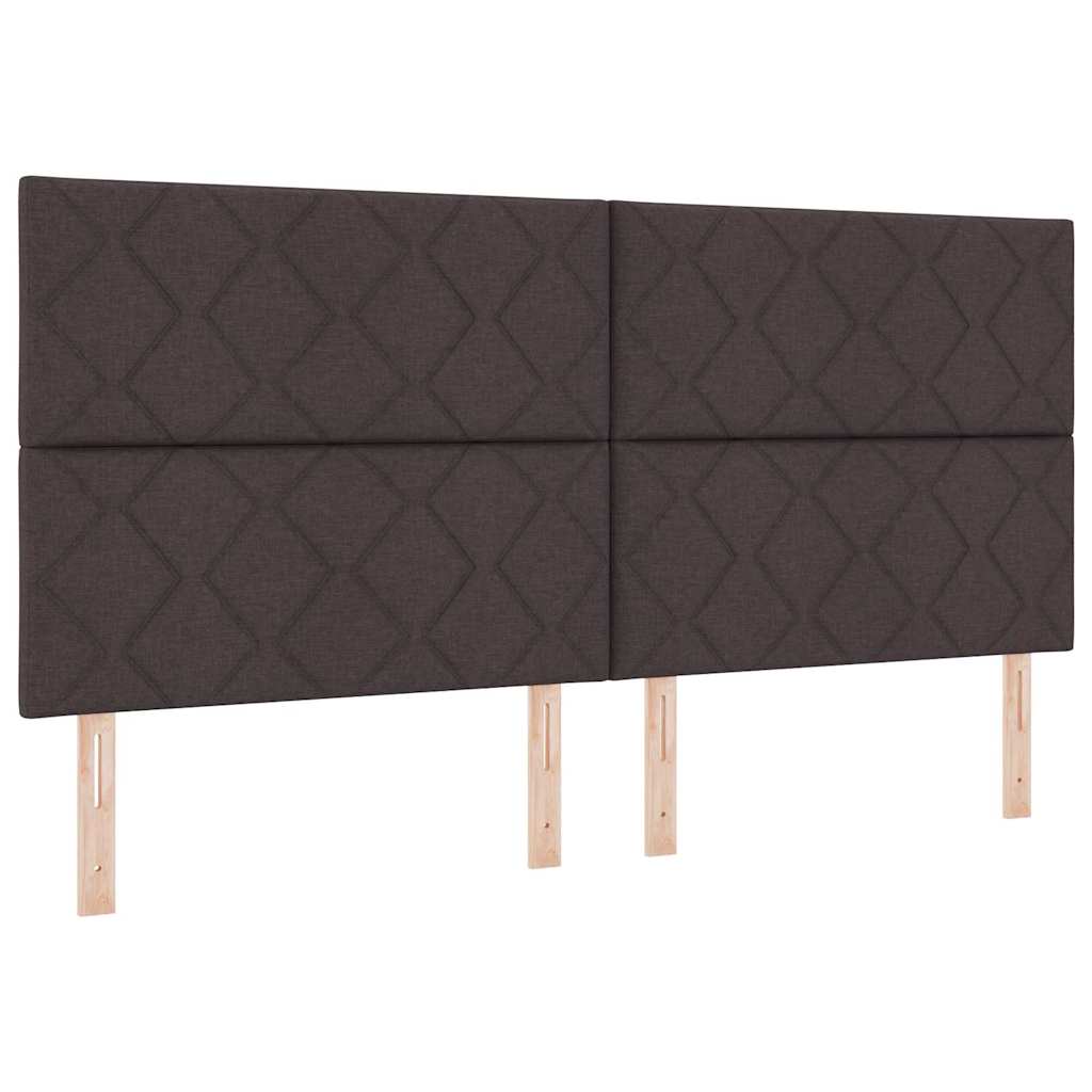 vidaXL Kopfteil mit Kopfteil Dunkelbraun 200 cm Kunstleder