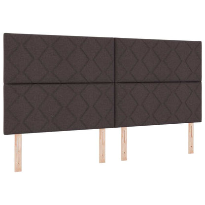 vidaXL Kopfteil mit Kopfteil Dunkelbraun 200 cm Kunstleder