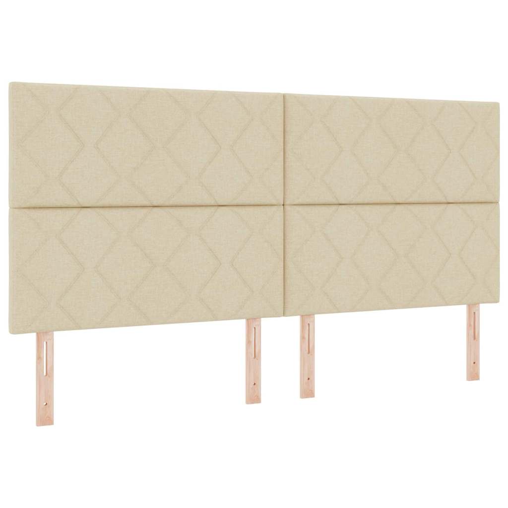 vidaXL Kopfteil mit Kopfteil Creme 200 cm Kunstleder