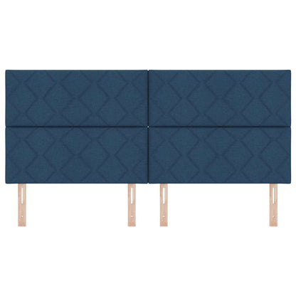vidaXL Kopfteil mit Kopfteil Blau 200 cm Kunstleder