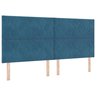 vidaXL Kopfteil mit Kopfteil Dunkelblau 200 cm Samt