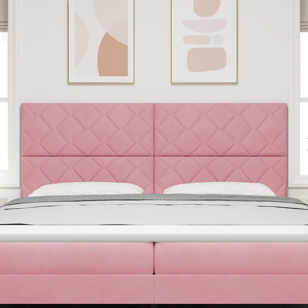 vidaXL Kopfteil mit Kopfteil Rosa 200 cm Samt