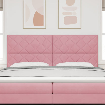 vidaXL Kopfteil mit Kopfteil Rosa 200 cm Samt