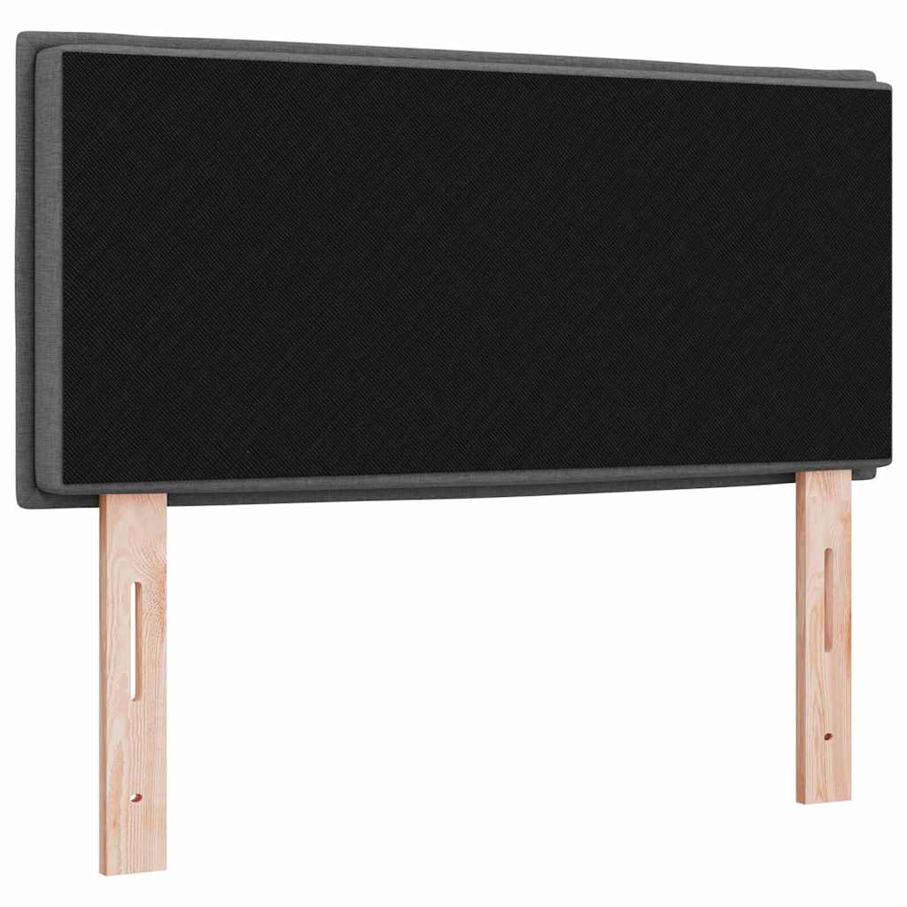 vidaXL LED Kopfteil mit LED-Lichtleisten Dunkelgrau 80 cm Polyester