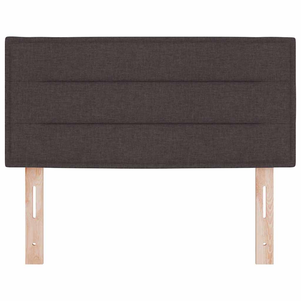 vidaXL LED Kopfteil mit LED-Lichtleisten Dunkelbraun 80 cm Polyester